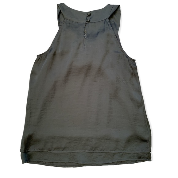 Adiva Silver-Grey Flower Ruffle Tank Top - Small - EUC - Picture 4 of 9